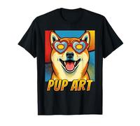 Shiba Inu Pop Art Rétro Comic Style T-Shirt