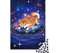 Shiba Inu Puzzle 1000 Pcs comme Un rêve Puzzle en Bois Jeu Éduchatif Challenge Toy Décoration Moderne À Partir De 14 Ans 1000pcs (75x50cm)