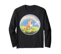 Shiba Inu Rainbow Bridge Figurine commémorative pour Chien Manche Longue