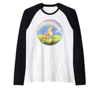 Shiba Inu Rainbow Bridge Figurine commémorative pour Chien Manche Raglan