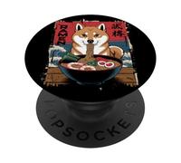 Shiba Inu Ramen 漢字 Vague Japonaise Chien Manga Kawaii PopSockets PopGrip Adhésif