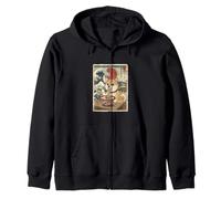 Shiba Inu Ramen Japonais Ukiyo-e Great Wave Dog Lover Art Sweat à Capuche