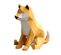 Shiba INU Rouge，Yona DIY Papercraft kit, Chien de Papier, Décoration，Décoration d'intérieur, trophée, Cadeau, Origami 3D, kit de bricolaje, Puzzle 3D No.1