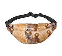 Shiba Inu Sac banane de voyage tendance, adapté pour le sport, la course, le cyclisme, les voyages, la pêche, grand sac banane pour garçons, noir, taille unique