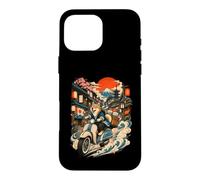 Shiba Inu Scooter Rue Japonaise Ukiyo E Voyage Coque pour iPhone 16 Pro Max