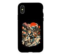 Shiba Inu Scooter Rue Japonaise Ukiyo E Voyage Coque pour iPhone X/XS