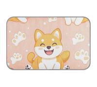 Shiba Inu Tapis de glace auto-rafraîchissant pour chien Motif patte orange 96,5 x 58,4 cm