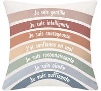 SHIBA-Je suis Gentille Intelligente courageuxse Confiance reconnaissante aimée suffisante Housse de Coussin Cadeaux d'inspiration [2