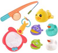 Shiba-Jouets De Bain Pour Bébé Pour Enfants, Jeux De Pêche Magnétiques Avec Jouets À Remonter Et Filet De Pêche, Canne À Pêche, Jo[4