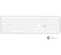 SHIBA-- KB Mac Wireless - Clavier sans Fil Blanc AZERTY pour Mac - Clavier Bluetooth pour Mac Rechargeable USB-C, Design Ultra Fin[4