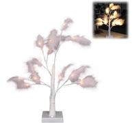 SHIBA-Lampe de table en forme d'arbre de la pampa rose clair de 55 cm - LED blanches chaudes - Veilleuse décorative à piles pour N[5