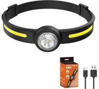Shiba-Lampe Frontale Led, Rechargeable Torche Frontale Puissante Avec 5 Modes D'éclairage, Lampe Torche Frontale Léger Étanche Ipx[3