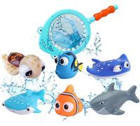 Shiba-Le Monde De Nemo Toys ¿ 7 Pièces Le Monde De Dory Nemo Squirters Jouets De Bain Pour Bébé Jouet De Bain Flottant Pour Bébé E[2