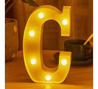 SHIBA-Lettres LED 3D - Lettres lumineuses - Veilleuse décorative - Pour mariage, anniversaire, fête, Noël (N)[3596]