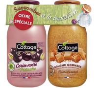Shiba-- Lot De 1 Douche Lait Hydratante Cerise Noire Et Pistache + 1 Douche Gommage Tendre Caramel- Fabriqué En France - 250ml + 2[7