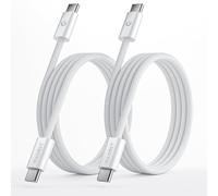 SHIBA-- Lot de 2 Câbles de Charge Rapide USB C 60W - Plus Éco-Responsable - en Coton Tressé, 1m, Compatibles avec iPhone 15, 16, A[8