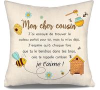 SHIBA-Mon Cher Cousin J`AI essayé de trouver Le Cadeau Parfait pour toi mais tu m`as déjà Housses de Coussin pour Cousin Hommes Ga[5