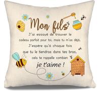 SHIBA-Mon Fils J`AI essayé de trouver Le Cadeau Parfait pour toi mais tu m`as déjà Housses de Coussin pour Le Fils de Maman Papa d[6