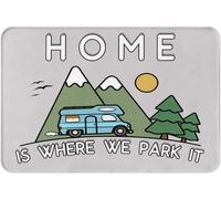 Shiba-Paillasson D'intérieur - Camping Home Is Where We Park It - Cadeau De Camping-Car - Absorbant Et Antidérapant - Pour Entrée,[8