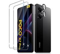 Shiba-Pellicola Protettiva Per Xiaomi Poco X7 Pro 5g, 2 Pezzi Vetro Temperato E 1 Set Pellicola Fotocamera Individuali, Durezza 9h[1