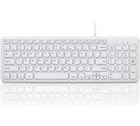 SHIBA-Perixx PERIBOARD-213W Clavier filaire Quiet USB - 14,45 x 4,76 x 0,70 pouces - Design compact avec pavé numérique - Blanc - [4