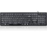 SHIBA-Perixx PERIBOARD-317 Clavier Rétroéclairé Filaire USB, Touches à Membrane, LED Blanche, AZERTY Français, Windows Compatible[69