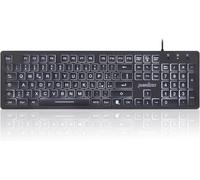 SHIBA-Perixx PERIBOARD-317 Clavier rétroéclairé LED blanc USB Filaire, pleine taille, grandes lettres, disposition italienne QWERT[3