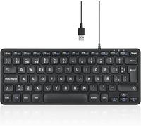 SHIBA-Perixx PERIBOARD-432 Mini clavier USB filaire - Touches à ciseaux de type X - Lettres d'impression grand - Français QWERTY[534
