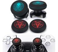 Shiba-Playrealm Lot De 4 Extensions De Pouce Et Caoutchouc Texturé 3d Pour Ps5 Dualsenese & Ps4 Manette (Cthulhu Vert+Rouge Démon)[2