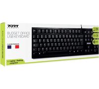 SHIBA-Port Connect Clavier pc de Bureau USB-a indicateurs LED azerty EU Noir[488]