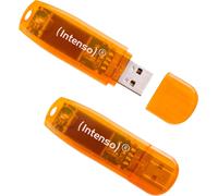 SHIBA-- Rainbow Line - Clé USB 2.0-2X 64 Go - Orange[1001]