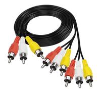 SHIBA-RCA av Splitter audio - vidéo câble 3 RCA mâle à 6 RCA composite extension av adaptateur pour TV, DVD, décodeur, etc - 1,5m [5