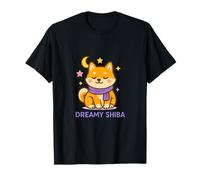 Shiba rêveur sous Une Douce Lueur Nocturne T-Shirt