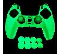 Shiba-Skin De Manette Ps5 Phosphorescente En Silicone Avec Motif Patte De Chat Mignonne Verte Compatible Avec Manette Ps5, Compren[5