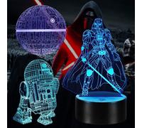SHIBA-Star Wars Lampe,3D LED Illusion Lampe Avec Télécommande 16 Couleurs Changemen Noël pour Enfants Garçons Filles Fans Cadeaux[18