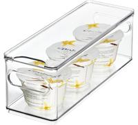 Shiba-The Home Edit By Idesign Boîte De Rangement Étroite Pour Réfrigérateur Et Congélateur En Plastique Recyclé Transparent[3740]