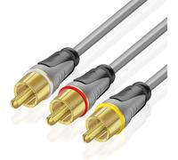 SHIBA-TNP Premium RCA Cable 3 plus 3 RCA to RCA Male to Male AV Cable, 3 Feet RCA Composite Audio Video Cables, Coaxial Subwoofer [5