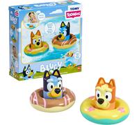 Shiba-Tomy Toomies Jouet De Bain Bluey Et Bingo En Bouée Lot De 2 Bluey Et Bingo Dans Des Bouées Avec Roues À Eau Jouets Bluey[3