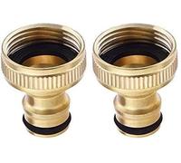 SHIBA-Topways® Laiton 3/4'' BSP Nez de Robinet d'arrosage à Visser débit Tap Connector Threaded Faucet Adapter 2 Pack[583]