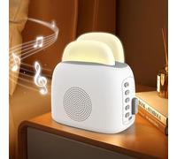 SHIBA-Veilleuse Bruit Blanc, 3-in-1 Lampe de Chevet Bébé Veilleuse Machine à Sons avec Haut-parleur Bluetooth, Minuterie, White N[1