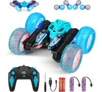 Shiba-Voiture Telecommandé Enfant Avec Upgraded Bande Lumineuse Et Feux De Roue, 4wd 360°Rotation 2.4ghz Voiture Radiocommandee Cr[2
