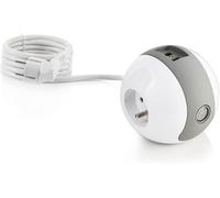 SHIBA-Watt & Co MP-WATTBALL01 Multiprise 1 x 16A + 1 x 6A + USB 2,1 mA Gris[341]