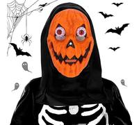 Shibida Masque Halloween, Horreur Citrouille Masque Terrifier Art The Clown Masque Masque d'horreur Ghostface Halloween Horror Party Ghost Mask Effrayant Adultes Carnaval Horreur Cosplay Costume