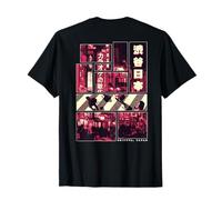 Shibuya Tokyo Y3K Cyberpunk Japan Backprint Streetwear Art T-Shirt