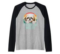 Shichon Dog Mom Retro Funny My Dogs are My Cardio Dog Owner Manche Raglan