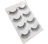 SHIDISHANGPIN Natural 3D faux cils 4 Paires Make up Full Strip Lashes 3D Fait à la Main cils Moelleux faux cils Doux Réutilisable Moelleux Bande D'Oeil Cils Longue Extension# G101,#106