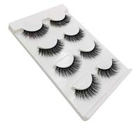 SHIDISHANGPIN Natural 3D faux cils 4 Paires Make up Full Strip Lashes 3D Fait à la Main cils Moelleux faux cils Doux Réutilisable Moelleux Bande D'Oeil Cils Longue Extension# G101,#103