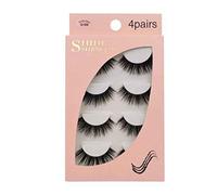 SHIDISHANGPIN Natural 3D faux cils 4 Paires Make up Full Strip Lashes 3D Fait à la Main cils Moelleux faux cils Doux Réutilisable Moelleux Bande D'Oeil Cils Longue Extension# G101,#110