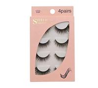SHIDISHANGPIN Natural 3D faux cils 4 Paires Make up Full Strip Lashes 3D Fait à la Main cils Moelleux faux cils Doux Réutilisable Moelleux Bande D'Oeil Cils Longue Extension# G101,#105