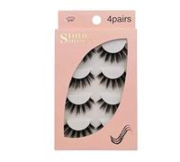 SHIDISHANGPIN Natural 3D faux cils 4 Paires Make up Full Strip Lashes 3D Fait à la Main cils Moelleux faux cils Doux Réutilisable Moelleux Bande D'Oeil Cils Longue Extension# G101,#108